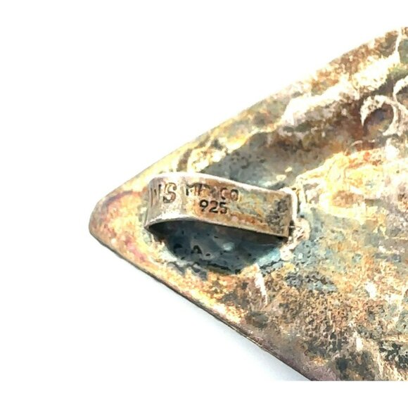 VTG‎ Estate MWS Mexico Sterling Silver Hand Wrought Teardrop Pendant! 182 - Picture 6 of 7